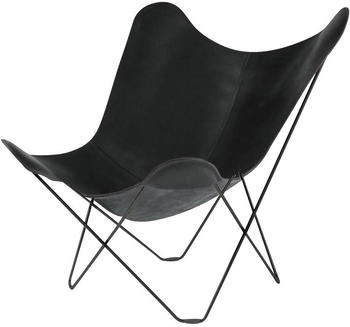 Cuero Design Leather Butterfly Chair Pampa Mariposa schwarz/ Gestell schwarz
