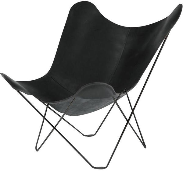 Cuero Design Leather Butterfly Chair Pampa Mariposa schwarz/ Gestell schwarz