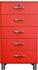 Tenzo Kommode Malibu 5 Schubladen rot (5215-028)