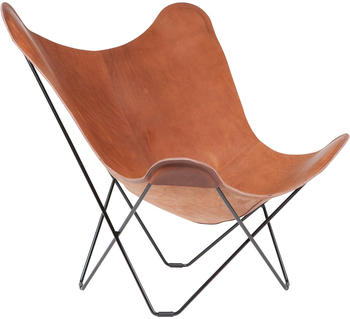 Cuero Design Leather Butterfly Chair Pampa Mariposa Montana/ Gestell schwarz