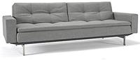 Innovation Dublexo Sofa mit Armlehnen Füße chrom/Bezug charcoat