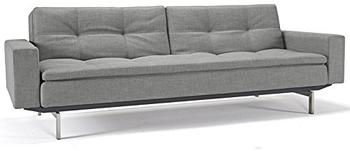 Innovation Dublexo Sofa mit Armlehnen Füße chrom/Bezug charcoat