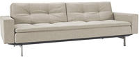 Innovation Dublexo Sofa mit Armlehnen Füße Styletto dunkel Holz/grau