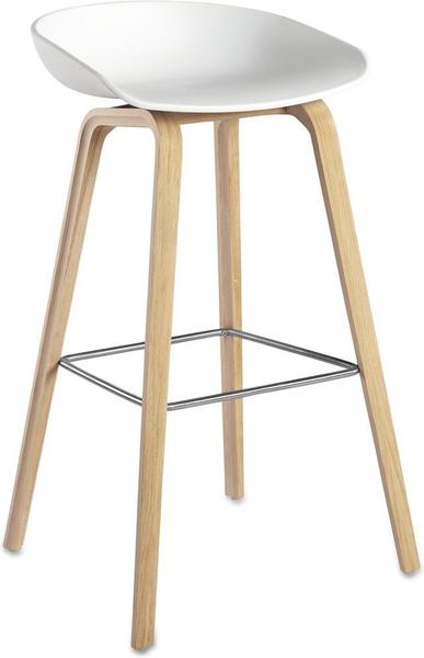 HAY About A Stool AAS32 65cm weiß / Eiche geseift