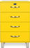 Tenzo Malibu 4 Schubladen gelb (5116-002)