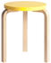 artek Hocker 60 Sitz gelb Beine Birke natur