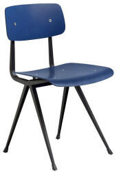 HAY Result Chair Eiche dark blue gebeizt / Gestell schwarz (257349)