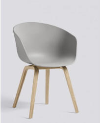 HAY About A Chair AAC22 concrete grey / Gestell Eiche klar lackiert Wasserbasis (255802)