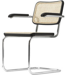 Thonet S 64 V chrom/Buche schwarz gebeizt (TP29)