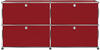 USM Haller Sideboard M mit vier Klapptüren rubinrot