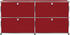 USM Haller Sideboard M mit vier Klapptüren rubinrot