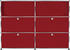 USM Haller Highboard M mit vier Klapptüren rubinrot