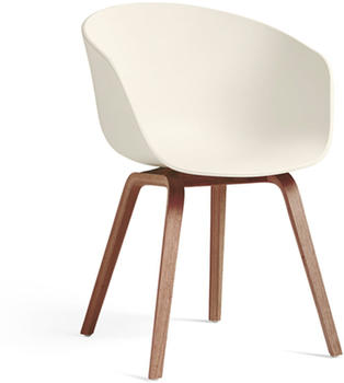 HAY About A Chair AAC22 creme / Gestell Nussbaum lackiert Wasserbasis (943405)
