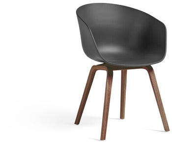 HAY About A Chair AAC22 soft blackGestell Nussbaum lackiert Wasserbasis (943406)