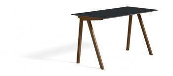 HAY Copenhague CPH90 Desk Linoleum dark greyGestell Nussbaum lackiert