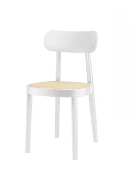Thonet Stuhl 118 Rohrgeflecht lasiert wei&szlig;