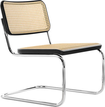 Thonet Lounge-Sessel Freischwinger S32VL Buche schwarz (TP 29)