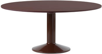 Muuto Midst Tisch Ø 160 cm Linoleum dunkelrot geölt (608)