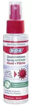 SOS Desinfektionsmittel Intense Spray alkoholisch für Hände und Flächen 100ml