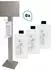 Blanc Hygienic SET: Armhebelspender Blanc UNIVERSAL + Bodenständer Edelstahl mit Infotafel + Händedesinfektion 6 Flaschen à 500 ml
