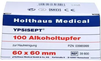 Holthaus Holthaus Ypsisept Alkoholtupfer 60 x 60 mm 100 St&uuml;ck Packung (1 St&uuml;ck)