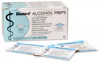 Romed Alkoholtupfer Alkoholpads 65 x 30 mm 2-lagig 100 St