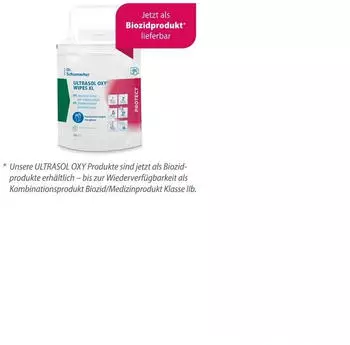 Dr. Schumacher ULTRASOL OXY WIPES XL Desinfektionst&uuml;cher 00-270-OSEB120 1 = Standbodenbeutel 120 T&uuml;cher Ma&szlig;e: 17,5 x 36 cm