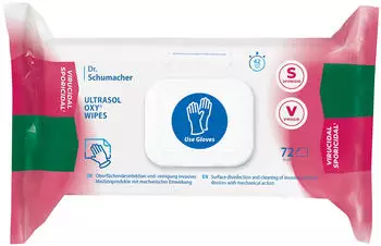 Dr. Schumacher ULTRASOL OXY Wipes&reg; (20 x 20 cm) gebrauchsfertgige Fl&auml;chendesinfektion (72 T&uuml;cher)