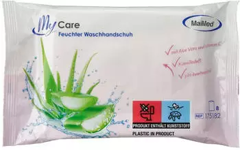 MaiMed MyCare feuchter Waschhandschuh unsteril 15x23cm 8 St