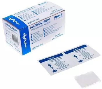Romed Alkoholtupfer Alkoholpads 65 x 30 mm 2-lagig 5x100 St Tupfer