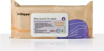 DrDeppe Desinfektionstücher Beta Guard rfu wipes Flowpack 80 alkoholfreie Tücher zur Desinfektion VAH gelistet