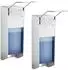 Relaxdays Desinfektionsspender 1000ml, 2er Set, weiß/silber