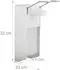 Relaxdays Eurospender 1000ml Ellenbogen-Hebel Wandbefestigung, silber