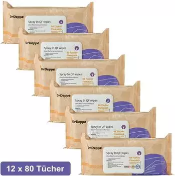 DrDeppe Spray In QF wipes alkoholhaltige Flächendesinfektionstücher (Biozid) 1200 St Tücher