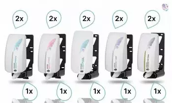Blanc Hygienic K-SET Handreinigung -schutz &- pflegeprogramm mit Wandhalterung 2x5 verschiedene Mittel