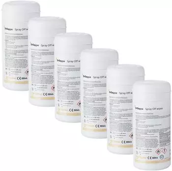 DrDeppe Spray Off wipes alkoholhaltige Flächendesinfektionstücher Dose 1800 St Tücher