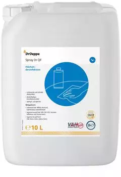 DrDeppe 601107 Spray In QF 10 L Flächendesinfektion HACCP-konform begrenzt viruzid PLUS