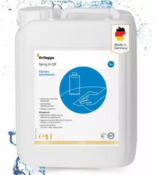 DrDeppe 601106 Spray In QF 5 L Flächendesinfektion HACCP-konform begrenzt viruzid PLUS VAH-/IHO- gelistet