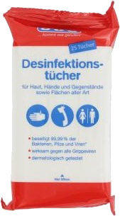 SOS Desinfektionstücher (25 Stk.)