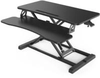 Hama R&eacute;hausseur De Bureau Ajustable En Hauteur En Mdf (80 X 40 Cm), Noir (00095825)