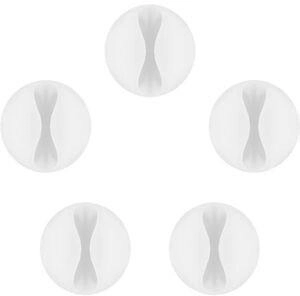 Goobay Kabelclips f&uuml;r Schreibtisch 5er Set wei&szlig; (95183)