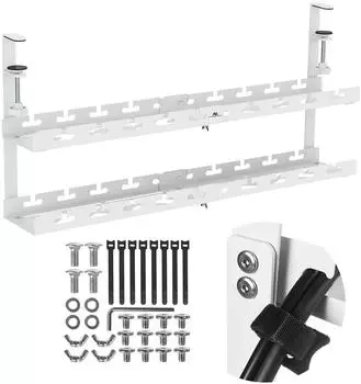 Maclean Untertisch-Kabelorganisation max. 5kg Belastung max. 728mm 2 Ebenen weiß MC-102 W