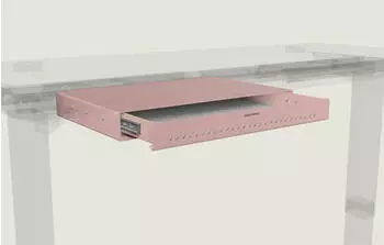 Desktronic Schubladen-Organizer unter dem Schreibtisch, 41x27x5cm, Hochwertiger Stahl, Ausziehbarer Platzsparer Rosa