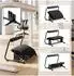 HJH Office Podi Velvet Fußstütze ergonomisch, höhenverstellbar, schwarz (830132)
