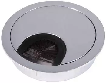 Sotech Kabeldurchlass Metall &Oslash; 68 mm mit B&uuml;rstendichtung Chrom poliert