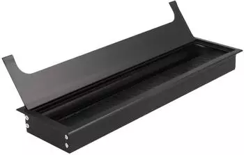 DeLock Kabeldurchf&uuml;hrung Tischeinbau mit B&uuml;rste 300x80x28mm, schwarz (66858)