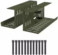 vidaXL Unter dem Schreibtisch Kabelmanagement Tray 2 Stk. Olivgr&uuml;n