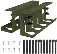 vidaXL Unter dem Schreibtisch Kabelmanagement Tray 2 Stk. Olivgr&uuml;n