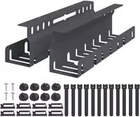 vidaXL Unter dem Schreibtisch Kabelmanagement Tray 2 Stk. Anthrazit