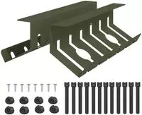 vidaXL Unter dem Schreibtisch Kabelmanagement Tray 2 Stk. Olivgr&uuml;n
